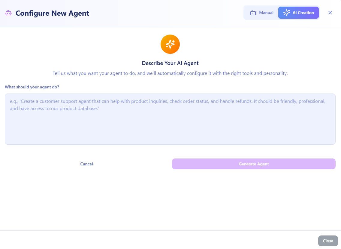 create agents ai