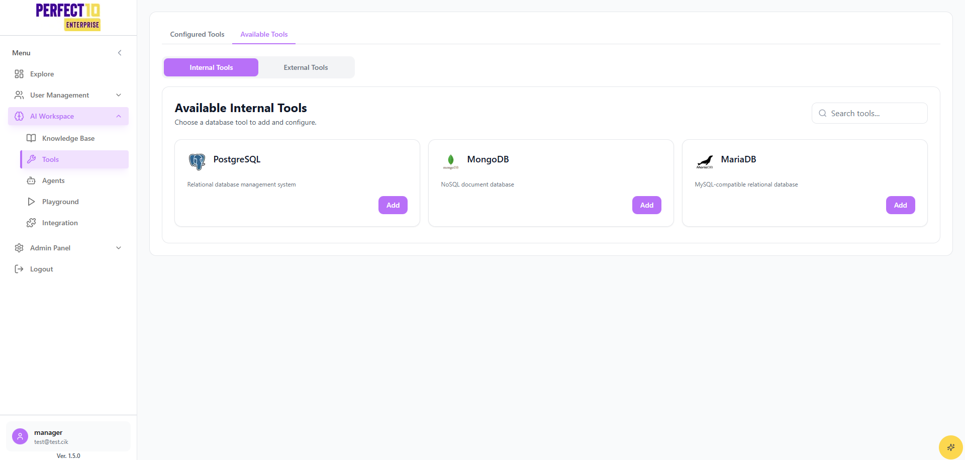 Tools Dashboard